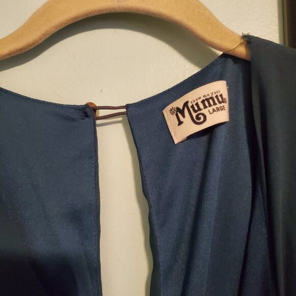 Show Me Your Mumu Deep Jade Chiffon Jocelyn Maxi Dress Women's Size Large - Picture 10 of 13